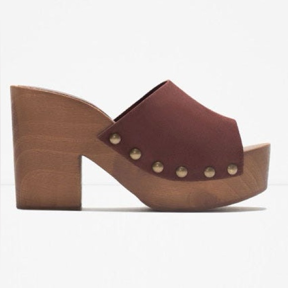Zara Shoes - Zara Wooden Clogs